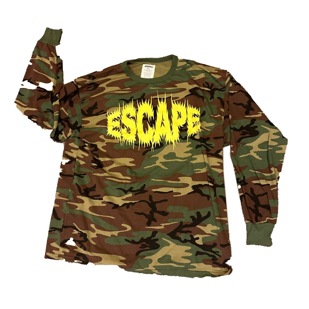 Insomniac - Escape - Camo Long sleeve T shirt - size 3XL NWOT
